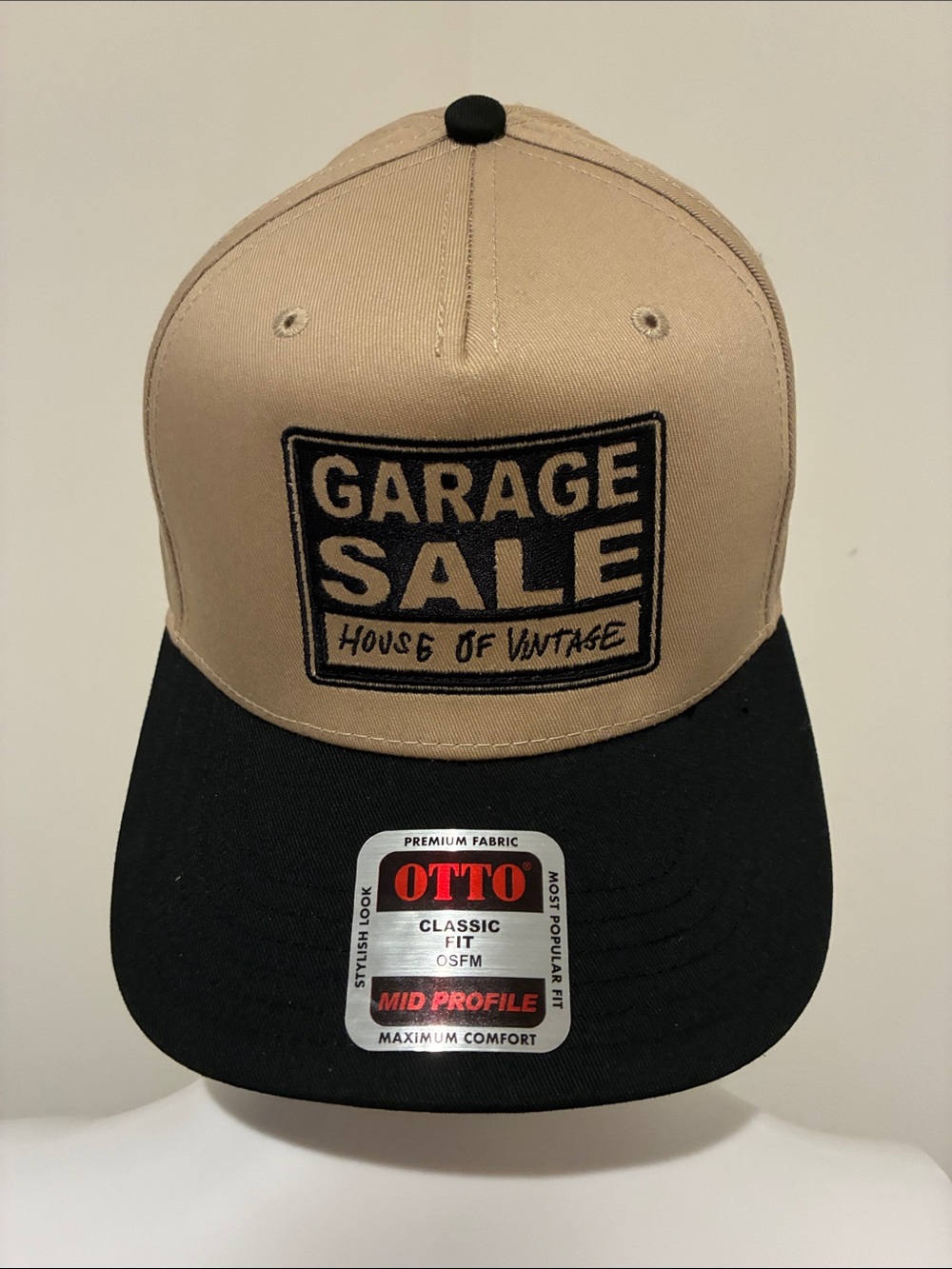 OTTO Two-Tone Garage Sale Patch Cap - Tan & Black